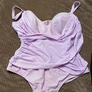 COPY - One piece swim suit with underwire support.